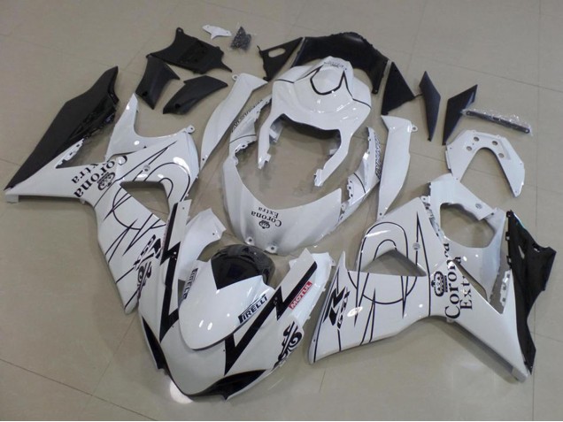 Carena Moto Suzuki GSXR 1000 2009-2016 - Bianco Nero Corona Corsa