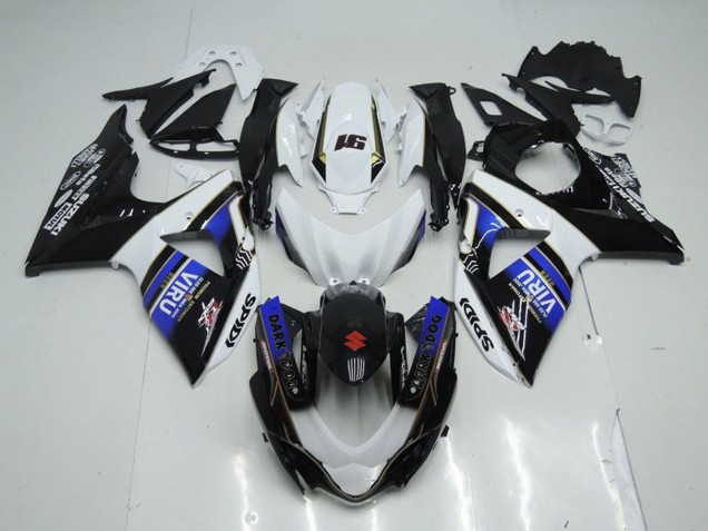 Carena Moto Suzuki GSXR 1000 2009-2016 - Bianco Blu Nero Viru