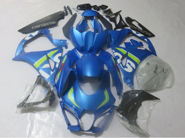 Carena Moto Suzuki GSXR 1000 2017-2024 - Blu Verde Lime Bianco