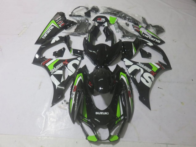 Carene Moto Suzuki GSXR 1000 2017-2025 - Nero Lucido Verde Bianco