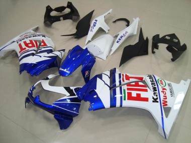 Carena Moto Kawasaki ZX250R 2008-2012 - Bianco Blu Rosso Fiat Fabbrica