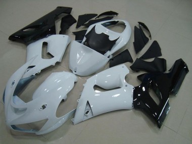 Carena Moto Kawasaki ZX6R 2005-2006 - Bianco Nero Fabbrica