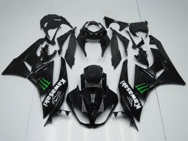 Carena Moto Kawasaki ZX6R 2009-2012 - Nero Lucido Verde Mostro Fabbrica