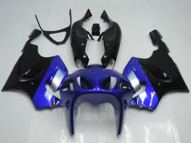 Carena Moto Kawasaki ZX7R 1996-2003 - Blu Argento Nero Lucido Fabbrica