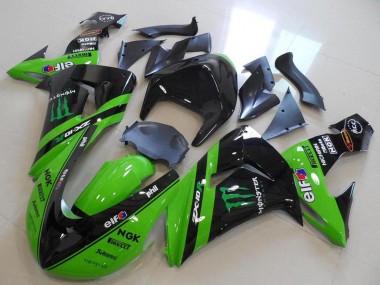 Carena Moto Kawasaki ZX10R 2006-2007 - Verde Nero Lucido Mostro Corsa Fabbrica