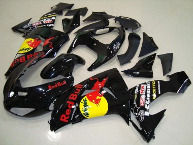 Carena Moto Kawasaki ZX10R 2006-2007 - Nero Lucido Giallo Red Bull Fabbrica