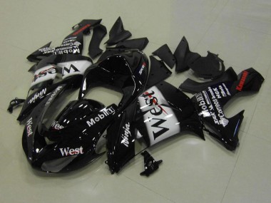 Carena Moto Kawasaki ZX10R 2006-2007 - Nero Lucido Bianco West Rosso Fabbrica