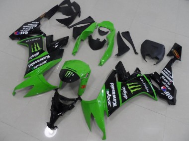 Carena Moto Kawasaki ZX10R 2008-2010 - Verde Nero Lucido Mostro Fabbrica