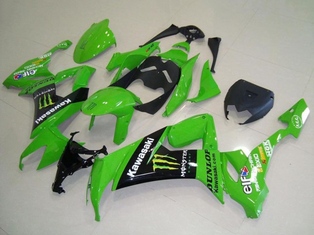 Carena Moto Kawasaki ZX10R 2008-2010 - Verde Nero Lucido Giallo Mostro
