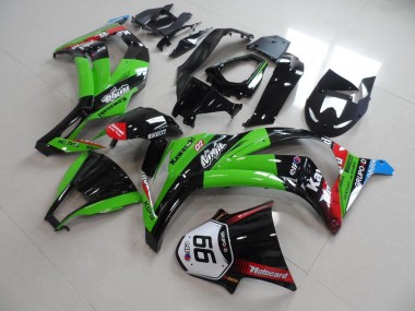 Carena Moto Kawasaki ZX10R 2011-2015 - Verde Rosso Nero Lucido KIPS Motocard Elf 66 Fabbrica