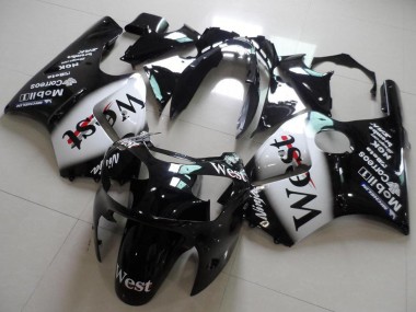Carena Moto Kawasaki ZX12R 2000-2001 - Nero Lucido Bianco West Fabbrica