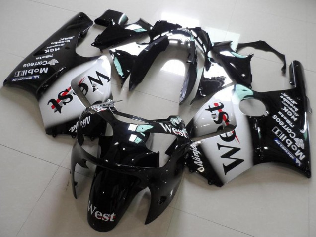 Carena Moto Kawasaki ZX12R 2000-2001 - Nero Lucido Bianco West