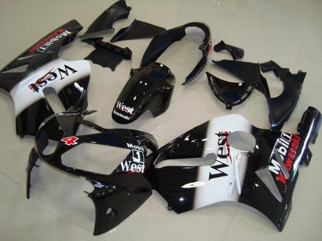 Carena Moto Kawasaki ZX12R 2002-2006 - Nero Lucido Bianco West Rosso
