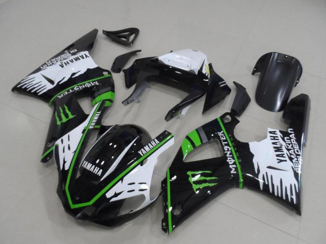 Carena Moto Yamaha YZF R1 2000-2001 - Bianco Nero Verde Mostro