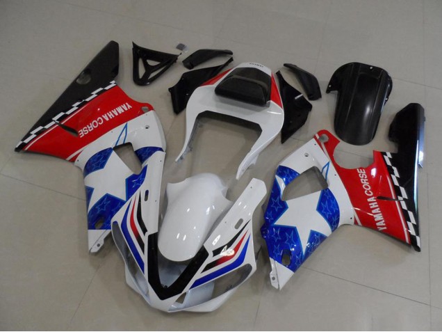 Carena Moto Yamaha YZF R1 2000-2001 - Bianco Rosso Blu Nero Corse