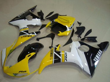 Carena Moto Yamaha YZF R6 2003-2004 - Giallo Bianco Nero Lucido Anniversary Fabbrica