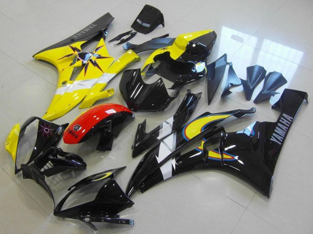 Carena Moto Yamaha YZF R6 2006-2007 - Giallo Bianco Rosso Nero Lucido