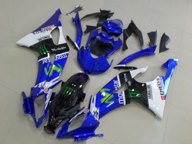 Carena Moto Yamaha YZF R6 2008-2016 - Bianco Blu Nero Lucido Verde Mostro MoviStar Fabbrica