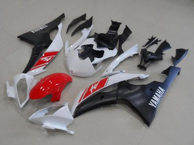 Kit Carena Moto Yamaha YZF R6 2008-2016 - Bianco Rosso Nero Opaco Fabbrica