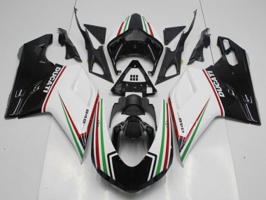 Kit Carena Moto Ducati 848 2007-2014 - Bianco Rosso Verde Nero Lucido Fabbrica