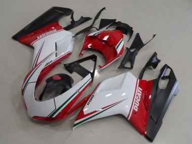 Carena Moto Ducati 1198 2007-2014 - Bianco Rosso Verde Nero Opaco Fabbrica