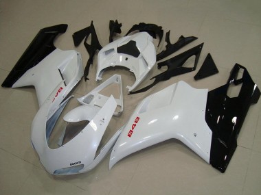 Carena Moto Ducati 848 2007-2014 - Bianco Nero Lucido Fabbrica