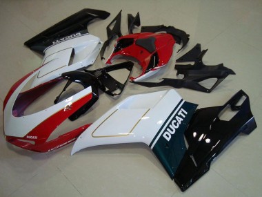 Carena Moto Ducati 1098 2007-2014 - Bianco Rosso Nero Lucido Fabbrica