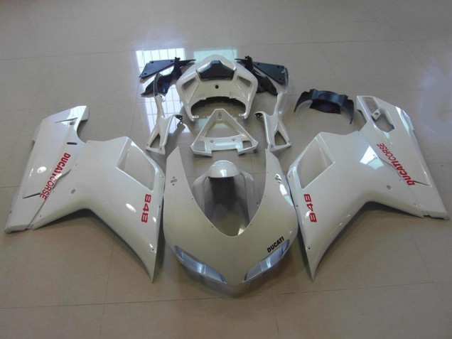 Carena Moto Ducati 848 2007-2014 - Lucido Bianco Rosso Decals