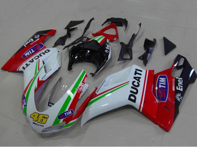 Carena Moto Ducati 848 1098 1198 2007-2014 - Bianco Rosso Verde Nero Lucido Giallo 46
