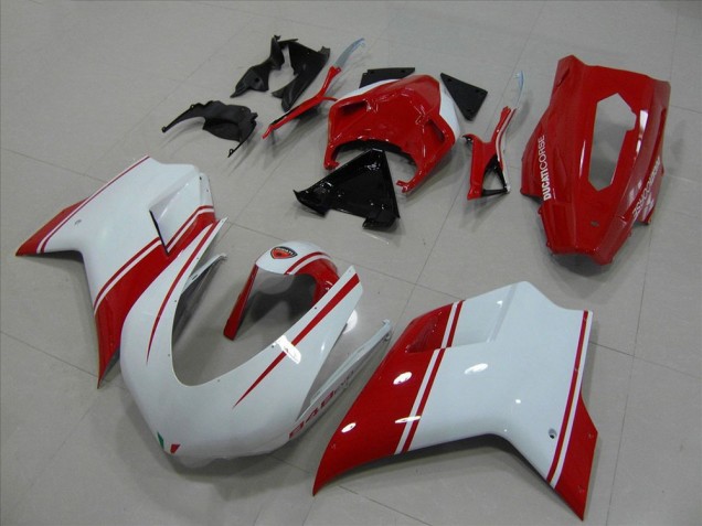 Carena Moto Ducati 848 2007-2014 - Bianco Rosso Corsa Version