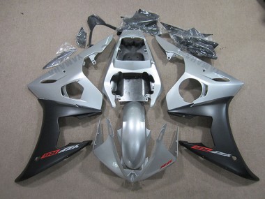 Carena Moto Yamaha YZF R6 2003-2004 - Argento Nero Opaco Fabbrica