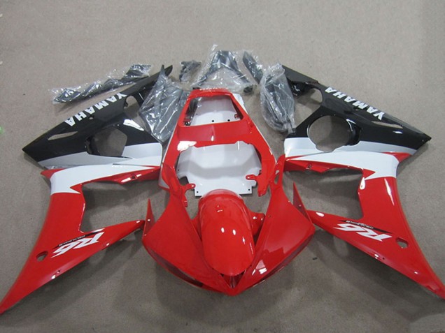 Kit Carena Moto Yamaha YZF R6 2003-2004 - Rosso Bianco Nero Lucido