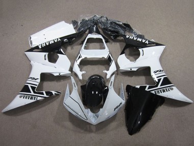 Kit Carena Moto Completo Yamaha YZF R6 2003-2004 - Bianco Nero Lucido Fabbrica