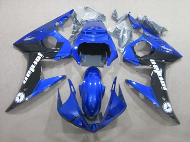 Carena Moto Yamaha YZF R6 2003-2004 - Blu Nero Lucido Jordan Fabbrica