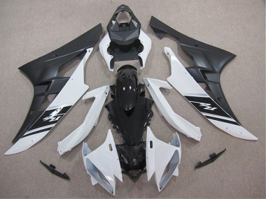 Carena Moto Yamaha YZF R6 2006-2007 - Bianco Nero Lucido Nero Opaco Fabbrica