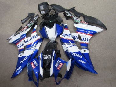 Carena Moto Yamaha YZF R6 2006-2007 - Bianco Blu Rosso Sterilgarda Volvo Fimer Fabbrica