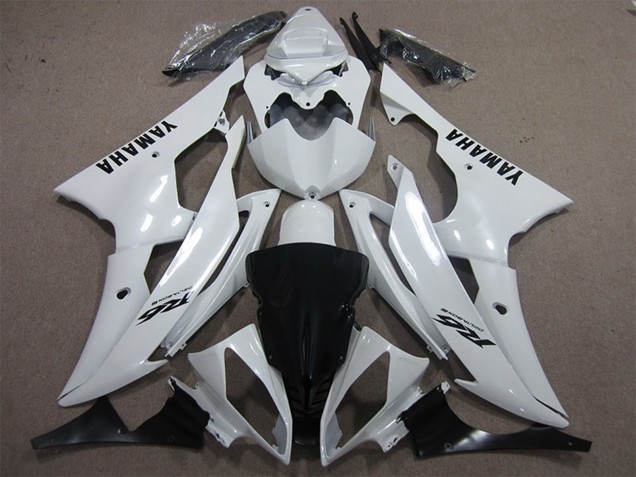 Carena Moto Yamaha YZF R6 2008-2016 - Bianco Nero Decals