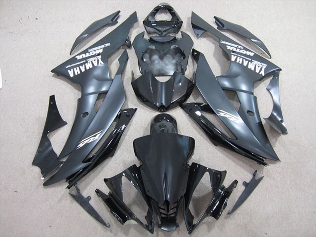 Carena Moto Yamaha YZF R6 2008-2016 - Nero Lucido Nero Opaco Bianco Decals