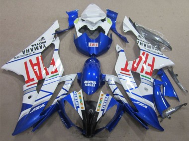 Carena Moto Yamaha YZF R6 2008-2016 - Bianco Blu Rosso Motul Fiat Fabbrica
