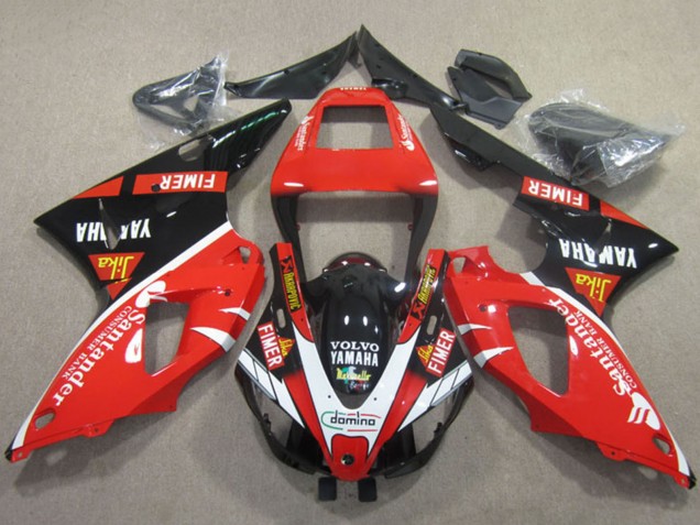 Carena Moto Yamaha YZF R1 1998-1999 - Rosso Bianco Nero Santander