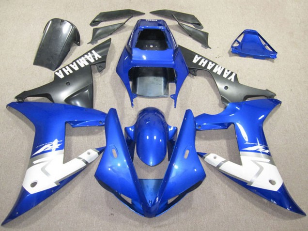 Carena Moto Yamaha YZF R1 2002-2003 - Blu Bianco Nero Opaco