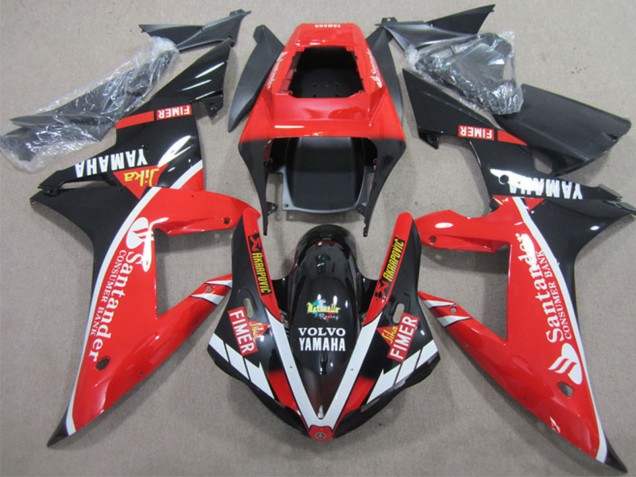 Carena Moto Yamaha YZF R1 2002-2003 - Rosso Bianco Nero Fimer Santander