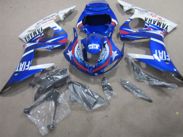 Carena Moto Yamaha YZF R1 2002-2003 - Bianco Blu Rosso Motul Fiat