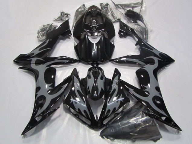 Carena Moto Yamaha YZF R1 2004-2006 - Nero Lucido Grigio Fiamma