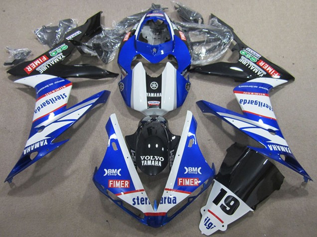 Carena Moto Yamaha YZF R1 2004-2006 - Bianco Blu Nero Rosso Volvo Sterilgarda 19