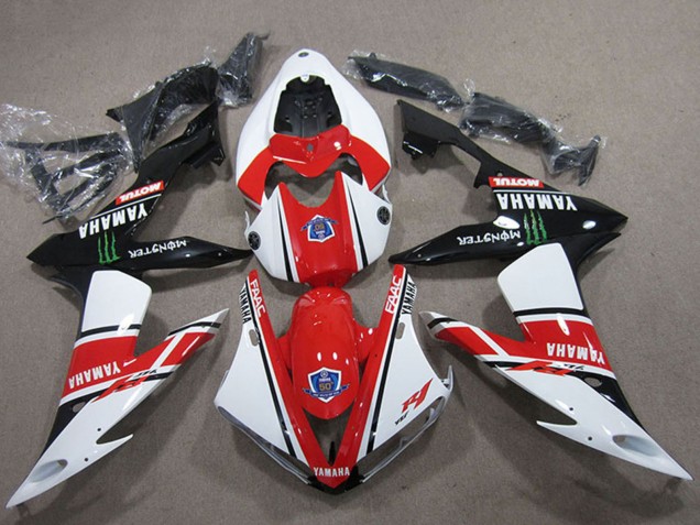 Carena Moto Yamaha YZF R1 2004-2006 - Bianco Rosso Nero Verde Motul Mostro