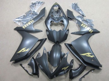 Carena Moto Yamaha YZF R1 2007-2008 - Nero Opaco Oro Decal Fabbrica