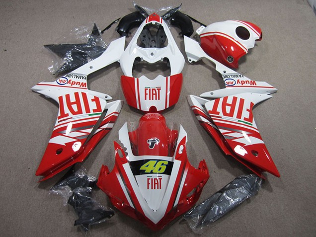 Carena Moto Yamaha YZF R1 2007-2008 - Bianco Rosso Fiat 46