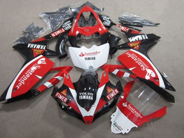 Carena Moto Yamaha YZF R1 2007-2008 - Rosso Bianco Nero Volvo Santander Fimer Fabbrica