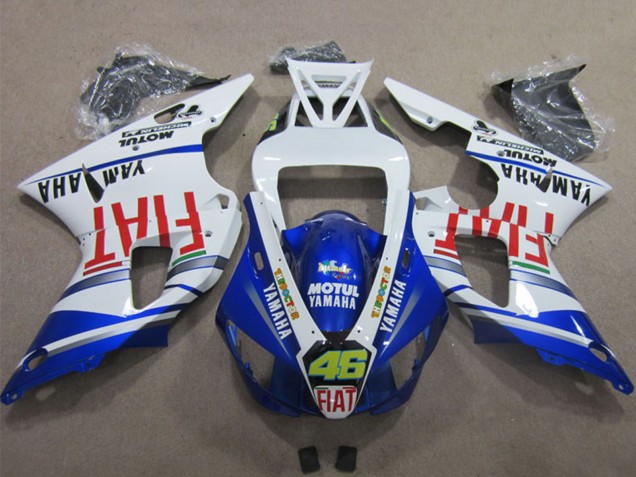 Carena Moto Yamaha YZF R1 2009-2011 - Bianco Blu Rosso Fiat Motul Dunlop 46